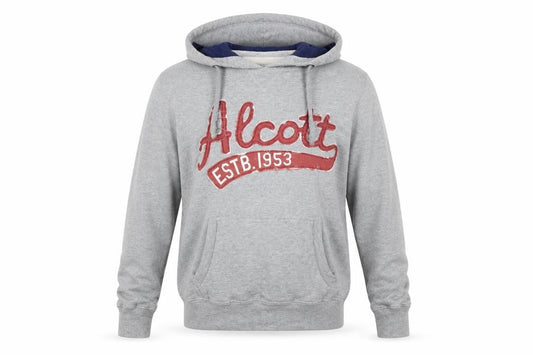 alcott Mens Grey Cotton Pullover Hoodie Size M - Alcott