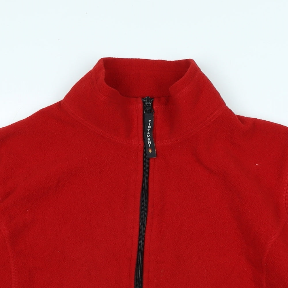 Cintamani Womens Red Jacket Size M Zip - Logo
