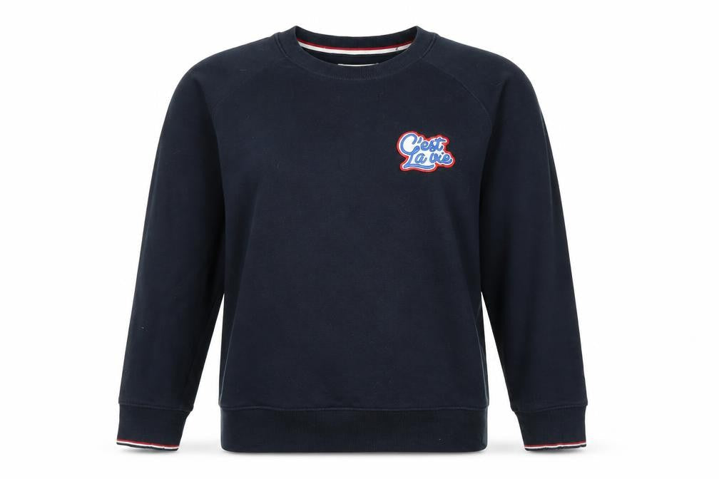 celio* Womens Blue Cotton Pullover Sweatshirt Size M - C'est La vie