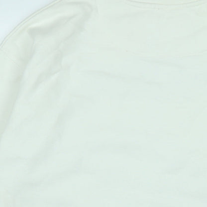 Jack Wills Womens Ivory Polyester Pullover Sweatshirt Size 8 - Logo