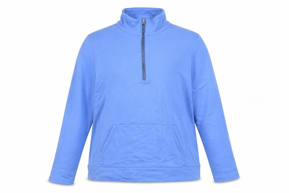Lands End Womens Blue Polyester Pullover Sweatshirt Size XL - Logo
