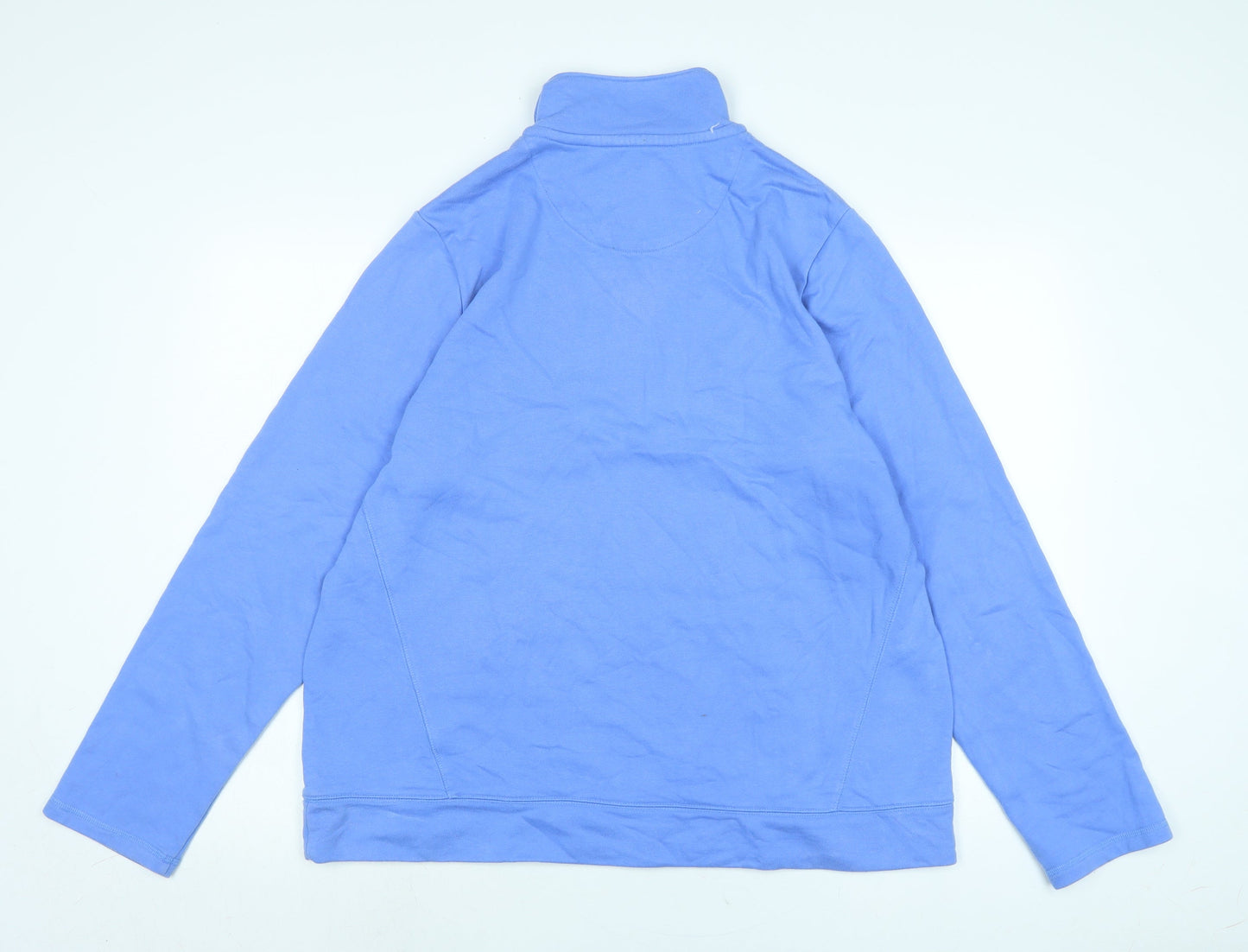 Lands End Womens Blue Polyester Pullover Sweatshirt Size XL - Logo