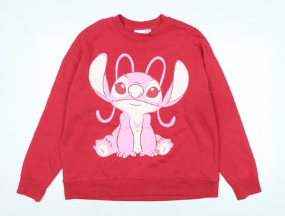 Preloved Disney Womens Red Polyester Pullover Sweatshirt Size M - Disney Character - Front