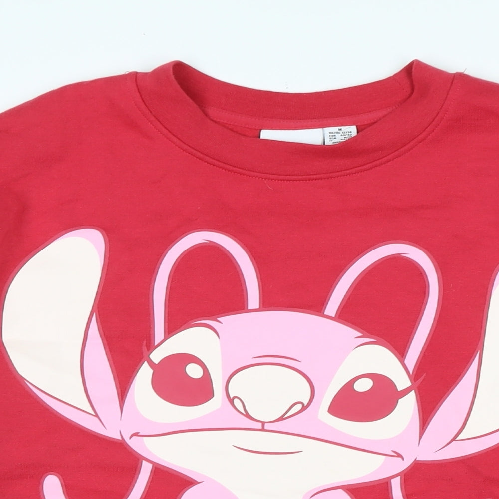 Disney Womens Red Polyester Pullover Sweatshirt Size M - Disney Character