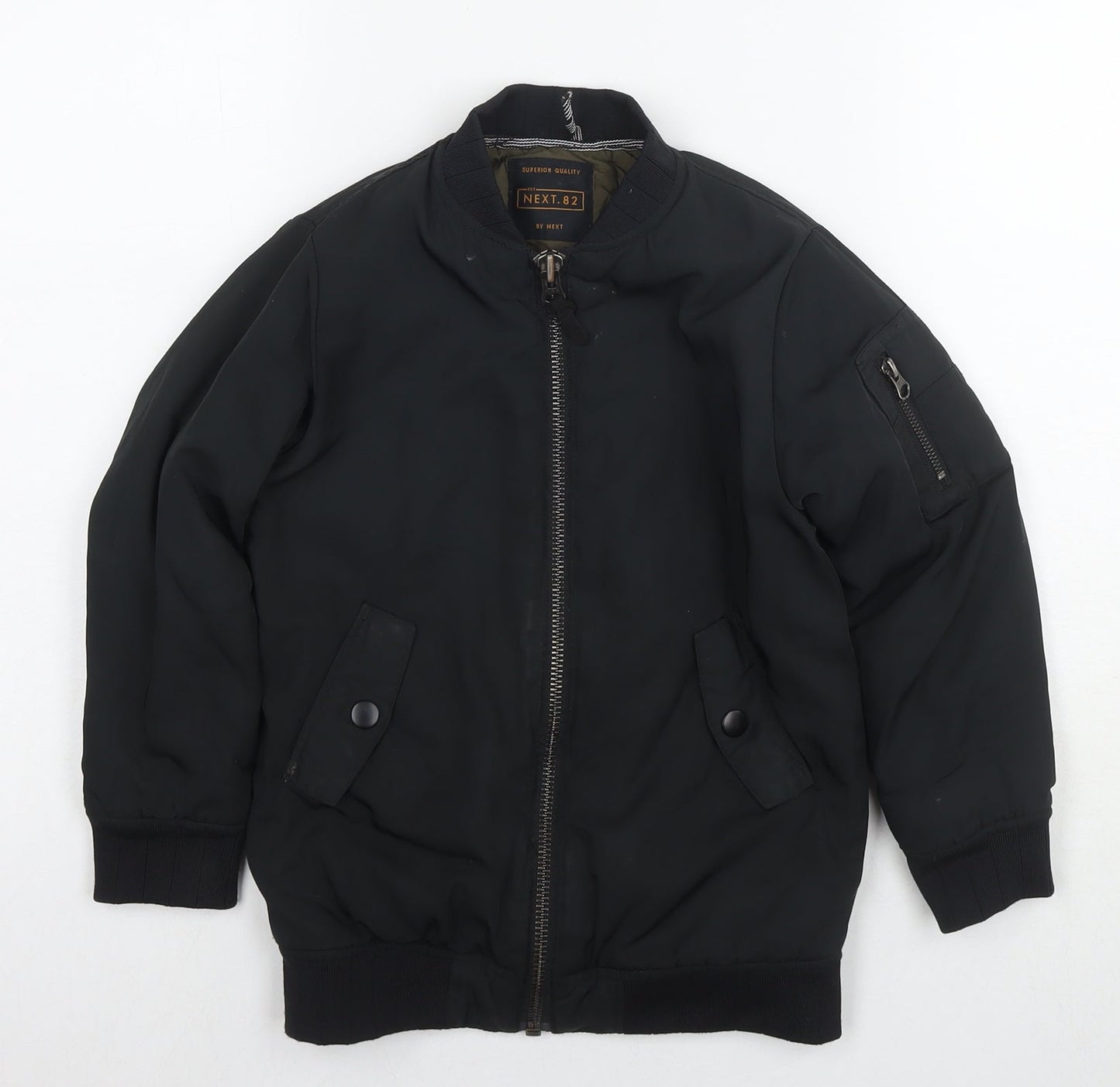 NEXT Boys Black Jacket Size 6 Years Zip