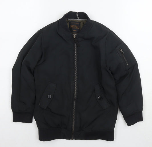 NEXT Boys Black Jacket Size 6 Years Zip