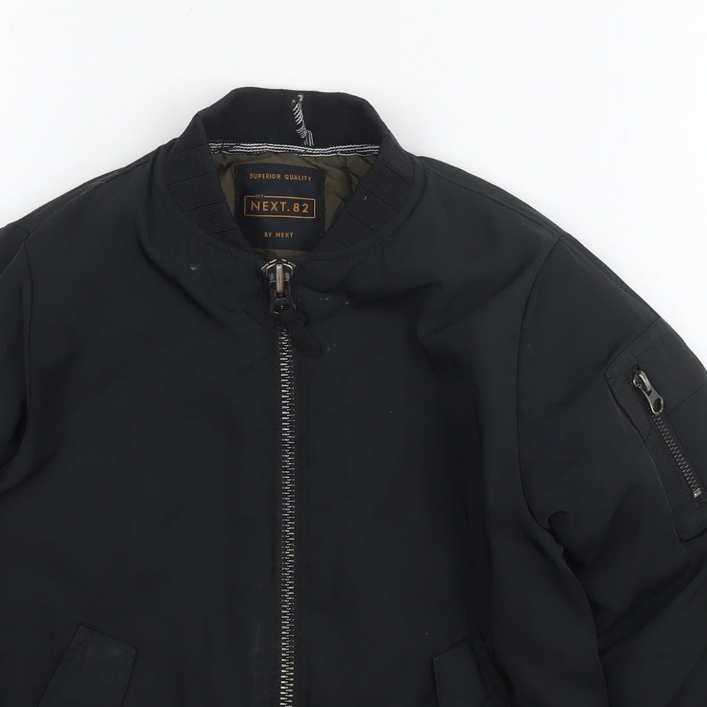 NEXT Boys Black Jacket Size 6 Years Zip