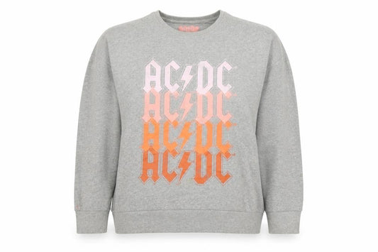 acdc Womens Grey Cotton Pullover Sweatshirt Size 18 Pullover - Logo