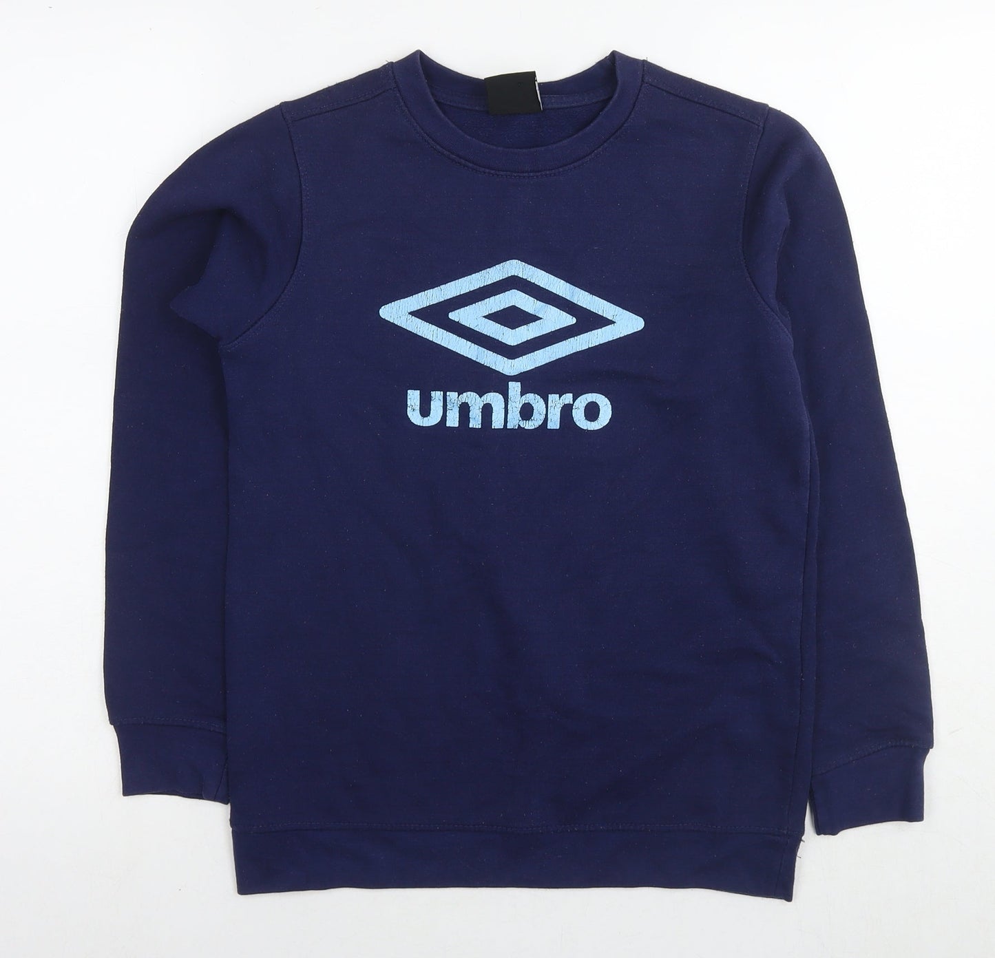 Umbro Boys Blue Cotton Pullover Sweatshirt Size 12-13 Years Pullover - Logo