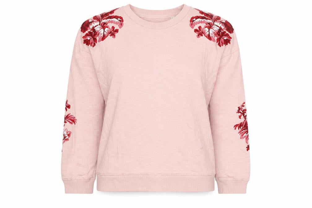 Jack Wills Womens Beige Floral Cotton Pullover Sweatshirt Size 8 Pullover