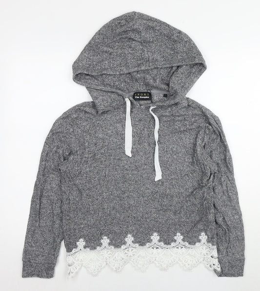 The Kooples Womens Grey Viscose Pullover Hoodie Size S Pullover