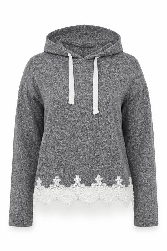 The Kooples Womens Grey Viscose Pullover Hoodie Size S Pullover
