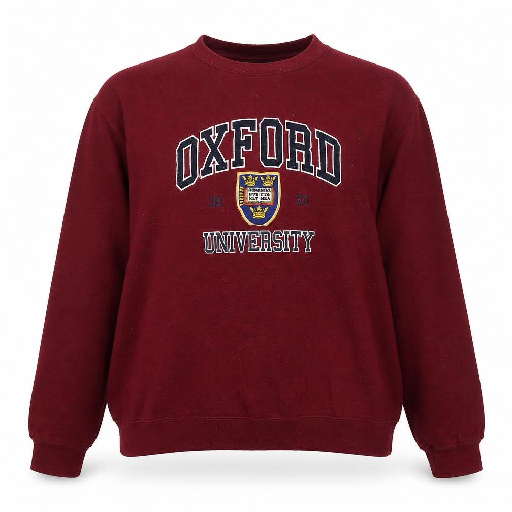 Oxford Womens Red Polyester Pullover Sweatshirt Size L Pullover - Oxford University