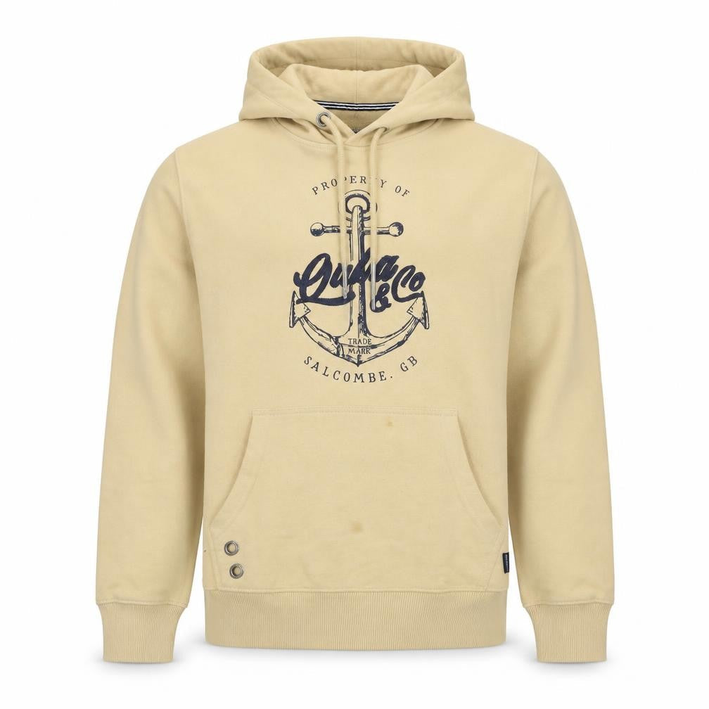 Quba&Co Mens Brown Cotton Pullover Hoodie Size M - Logo