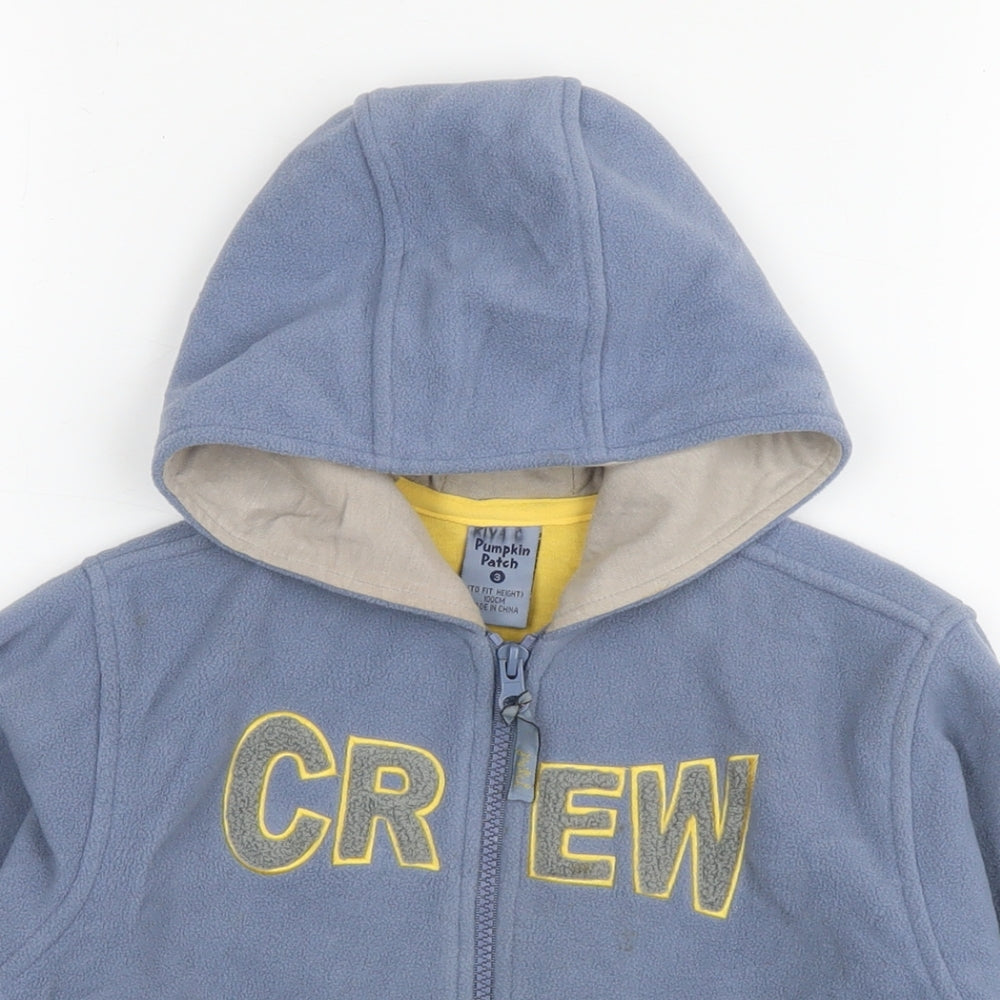 Pumpkin Patch Boys Blue Jacket Size 3 Years Zip - Crew
