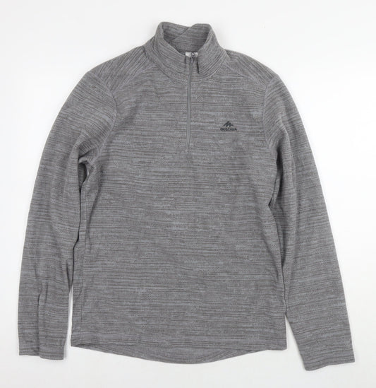 Quechua Womens Grey Polyester Pullover Sweatshirt Size M Pullover