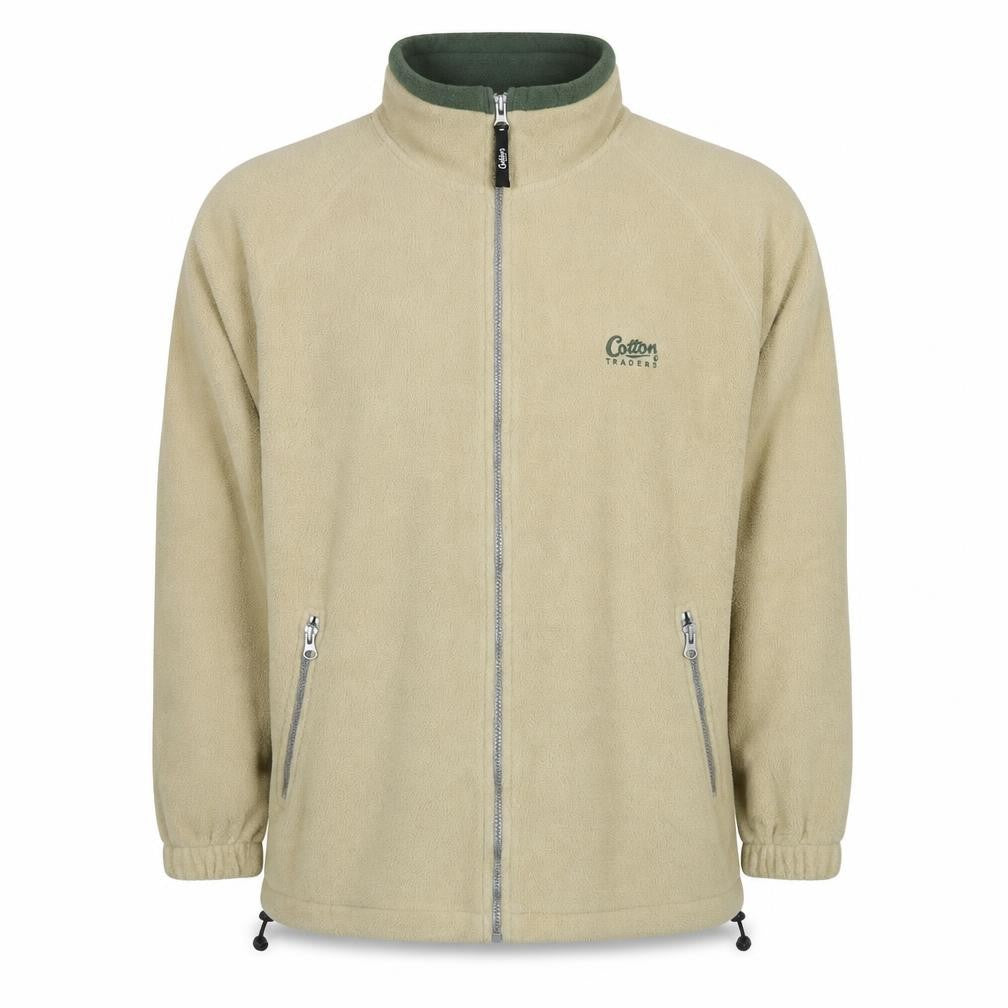 Cotton Traders Mens Beige Jacket Size S Zip