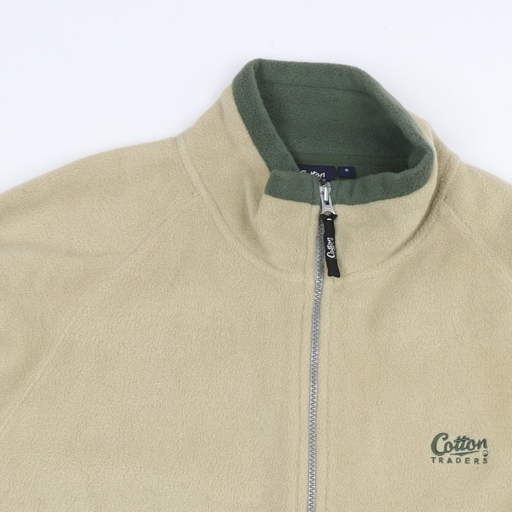 Cotton Traders Mens Beige Jacket Size S Zip