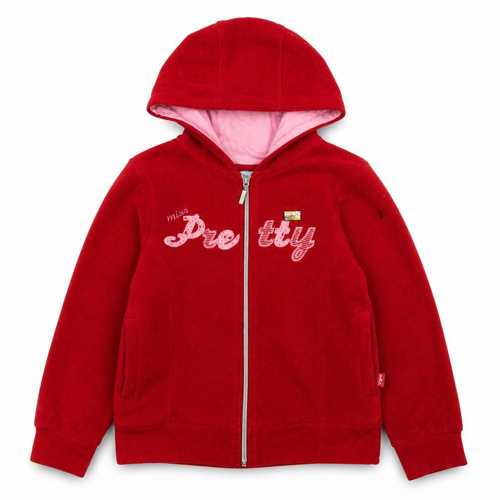Pumpkin Patch Girls Red Jacket Size 11 Years Zip - Miss Pretty