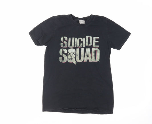 Suicide Squad Womens Black Cotton Basic T-Shirt Size S Crew Neck