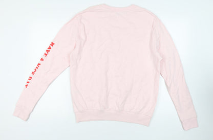 Preloved Disney Womens Pink Cotton Pullover Sweatshirt Size 12 Pullover - Minnie Mosue - Back