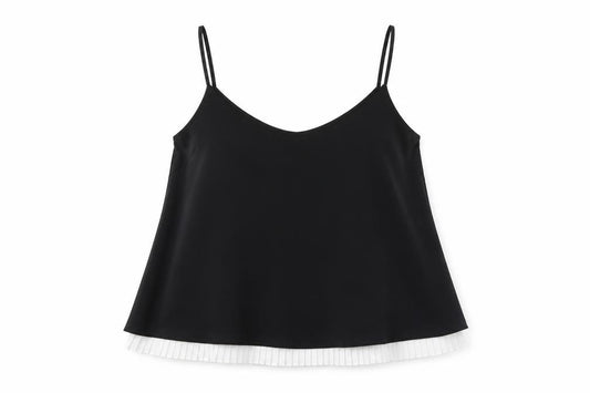 River Island Womens Black Polyester Camisole Tank Size 10 Scoop Neck