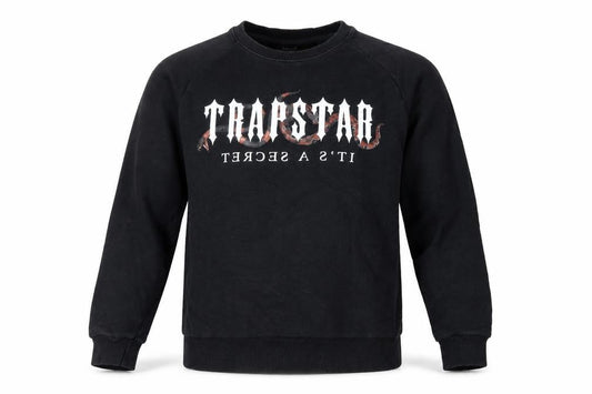Trapstar Mens Black Cotton Pullover Sweatshirt Size M - Logo