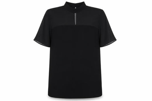 ASOS Womens Black Houndstooth Polyester Shift Size 20 Round Neck Button
