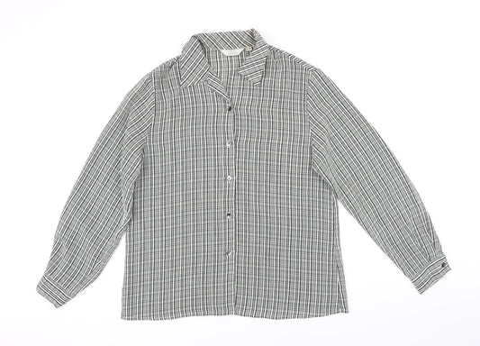 NEXT Womens Multicoloured Check Polyester Basic Blouse Size 12 Collared