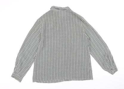 Next Womens Multicoloured Check Polyester Basic Blouse Size 12 Collared