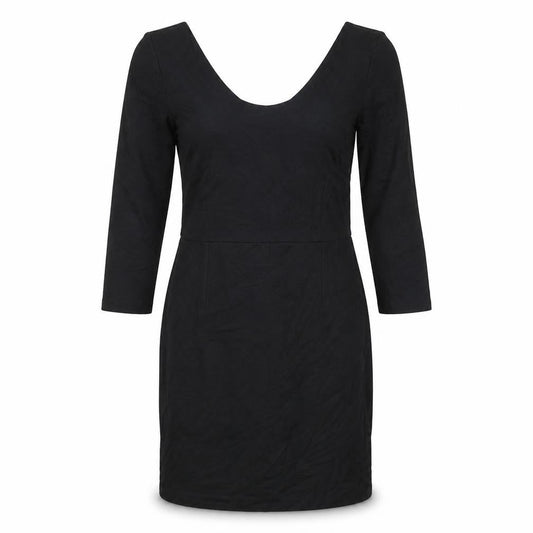 Sandwich Womens Black Rayon Shift Size L Scoop Neck Zip