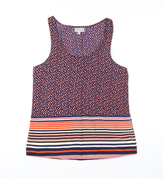Preloved INFLUENCE Womens Multicoloured Striped Polyester Camisole Blouse Size XS Scoop Neck - Front