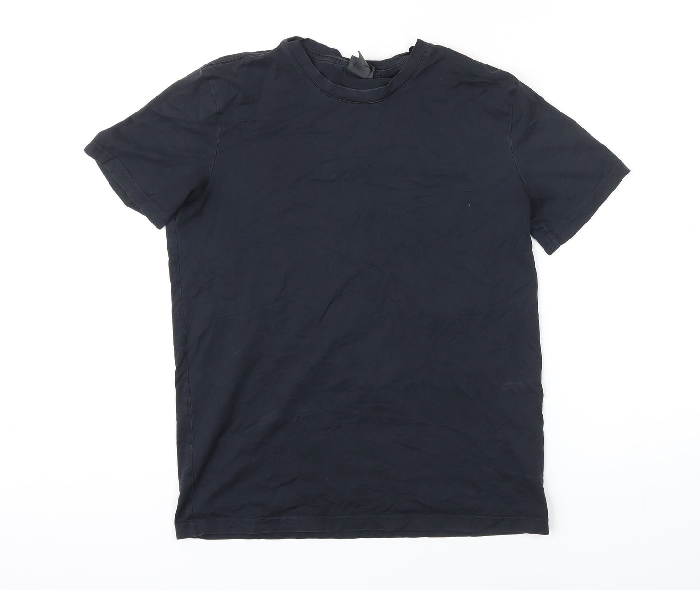 H&M Womens Black 100% Cotton Basic T-Shirt Size S Round Neck