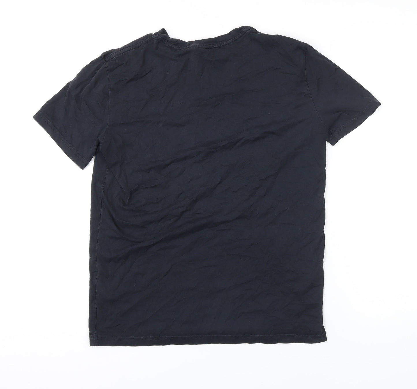 H&M Womens Black 100% Cotton Basic T-Shirt Size S Round Neck