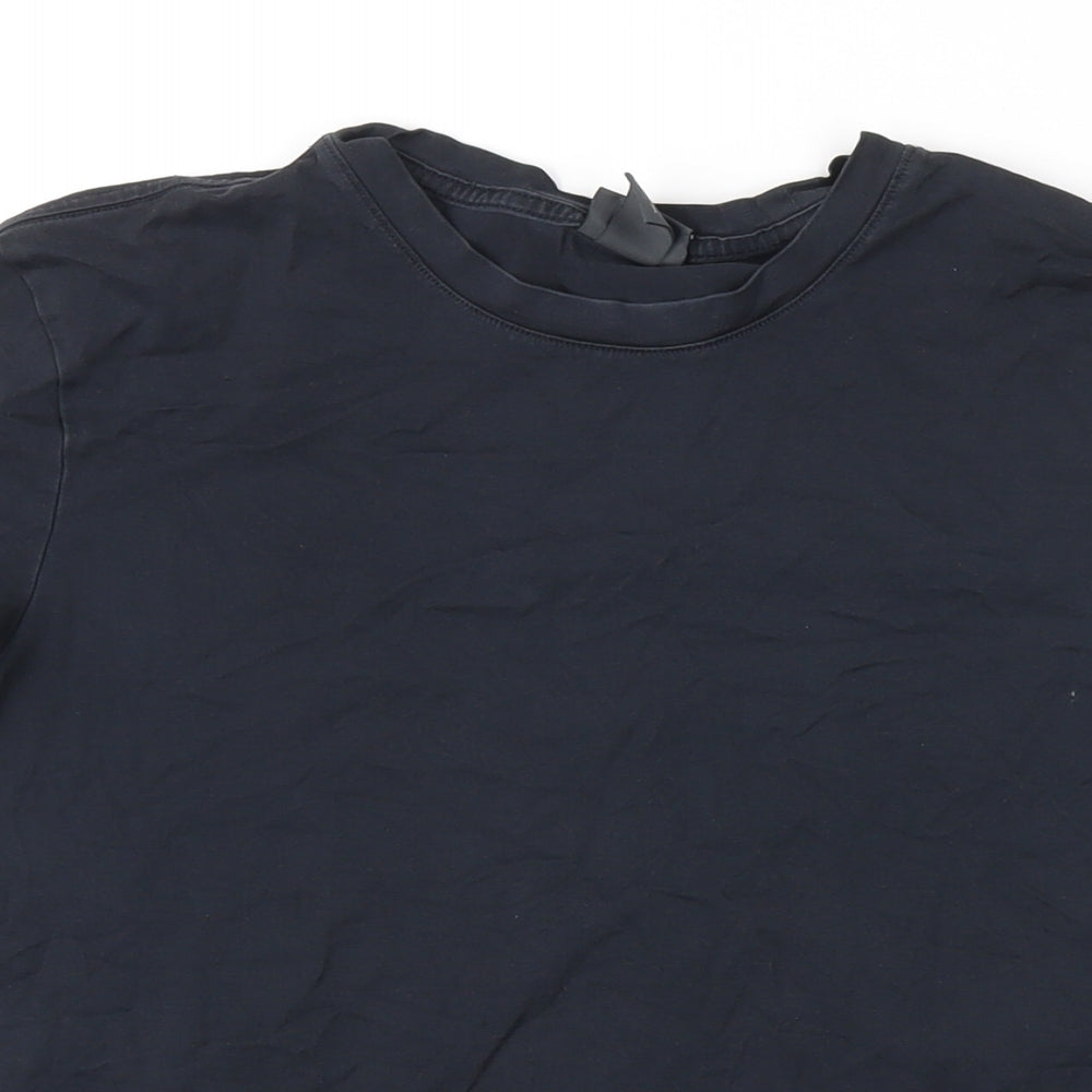 H&M Womens Black 100% Cotton Basic T-Shirt Size S Round Neck