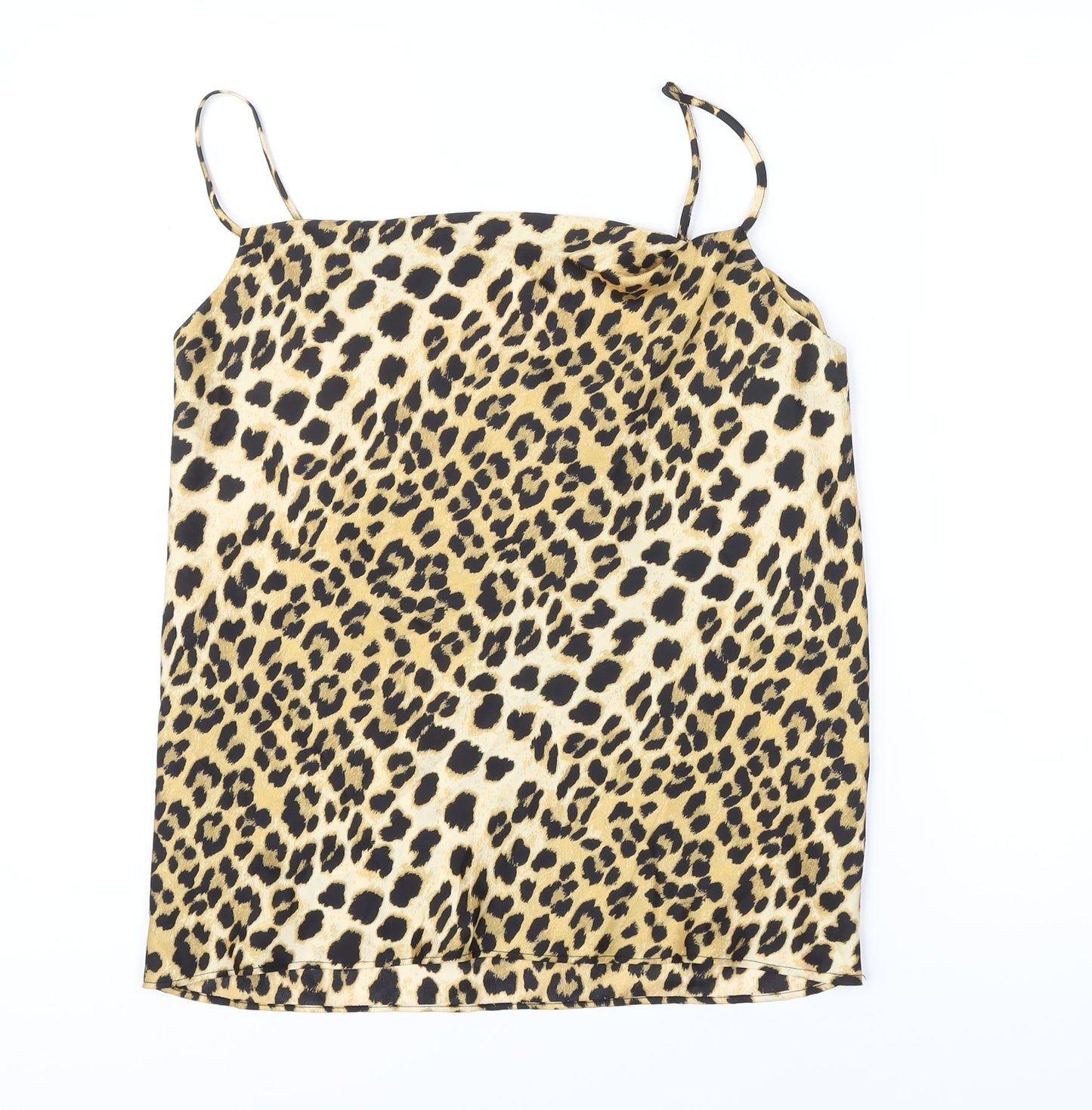 River Island Womens Multicoloured Animal Print Polyester Blend Camisole Blouse Size 8 Square Neck
