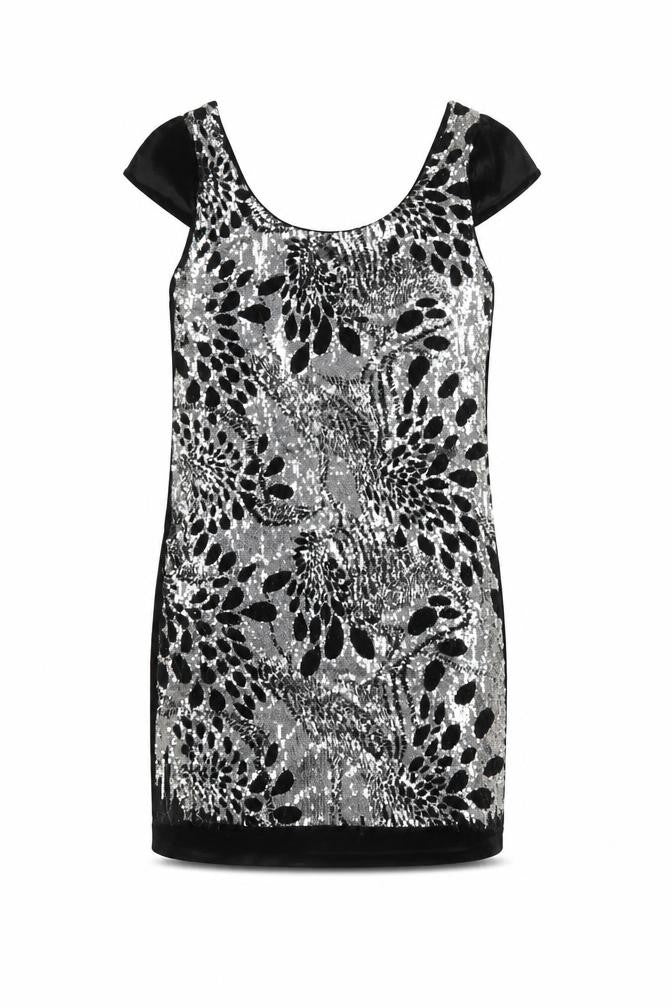 New Look Womens Silver Polyester Bodycon Size 12 Scoop Neck Pullover