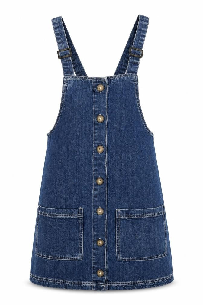 Papaya Womens Blue Cotton A-Line Size 10 Square Neck Button