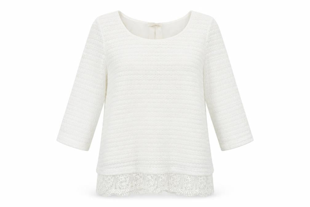 NEXT Womens White Polyester Basic T-Shirt Size 12 Round Neck