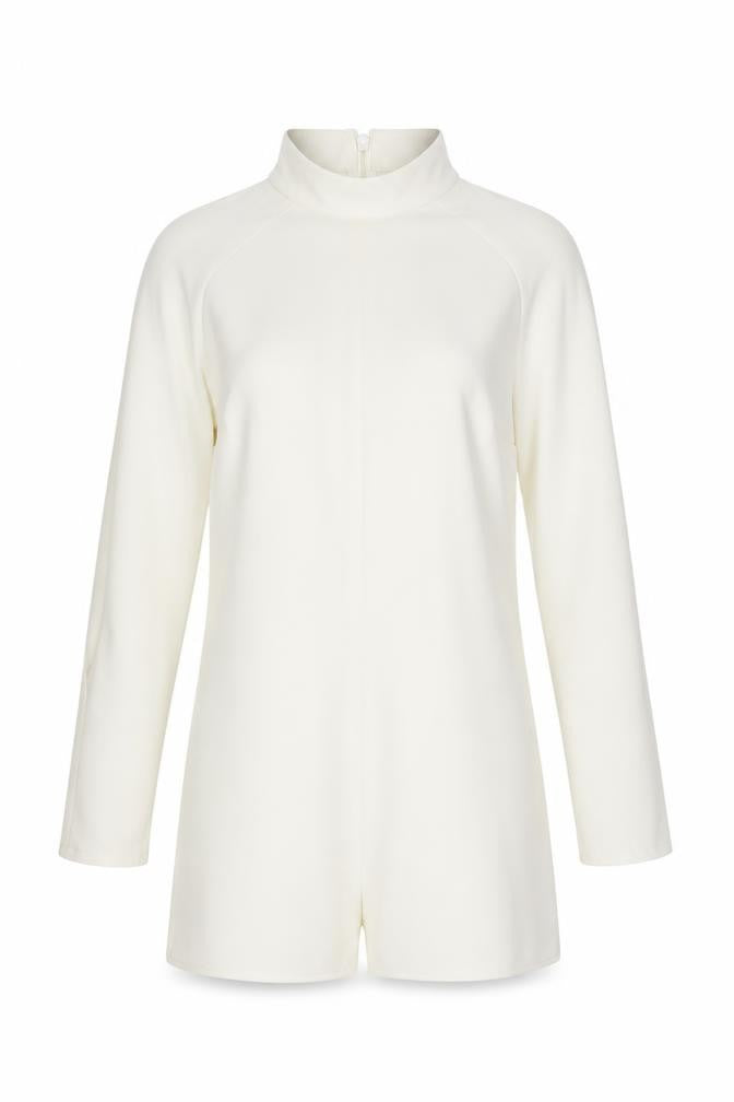 River Island Womens Ivory Polyester Playsuit One-Piece Size 8 Zip