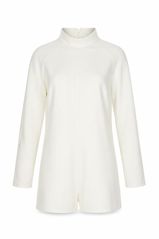 River Island Womens Ivory Polyester Playsuit One-Piece Size 8 Zip