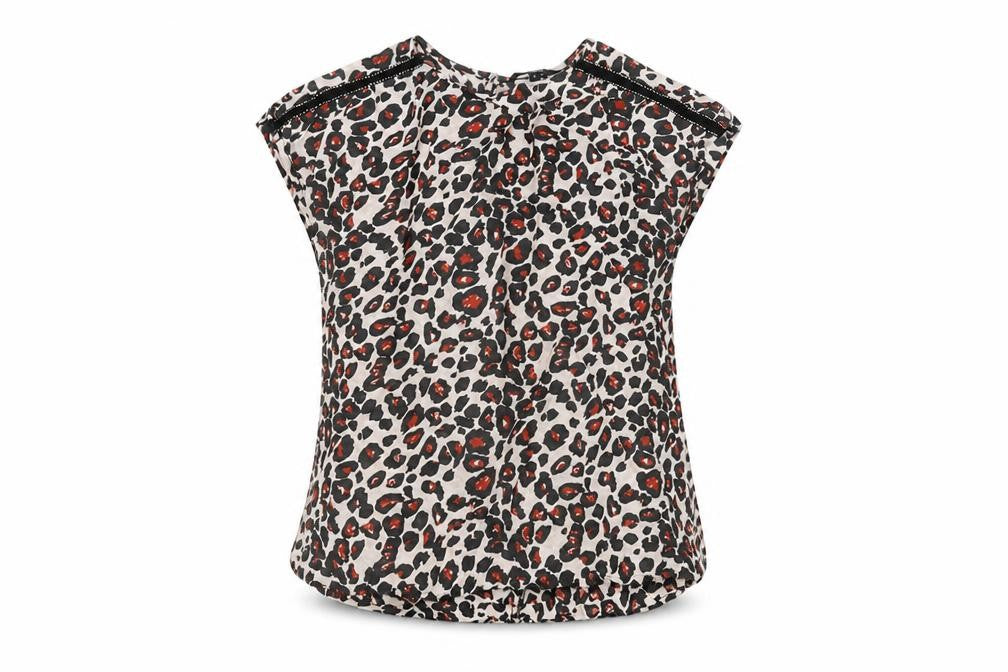 NEXT Womens White Animal Print Polyester Basic T-Shirt Size 8 Round Neck