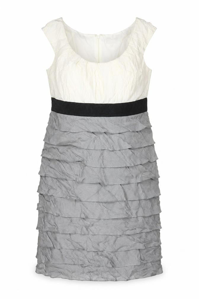 Adress Womens Grey Viscose Bodycon Size 16 Round Neck Zip