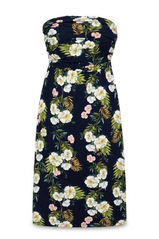Oasis Womens Blue Floral Viscose Shift Size S Off the Shoulder Pullover