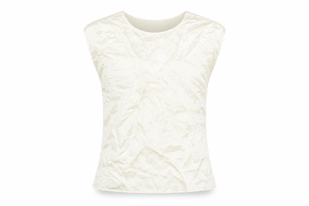 Pure Womens Ivory Polyester Basic T-Shirt Size 12 Round Neck