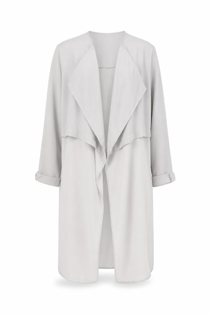 River Island Womens Grey Jacket Size 8 - Waterfall Design