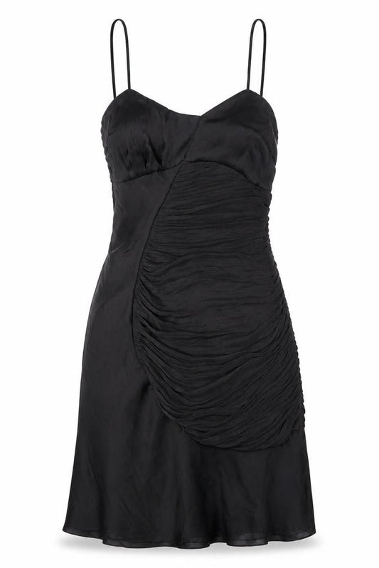 Elegant Black Sleeveless Slip Dress - Women's M