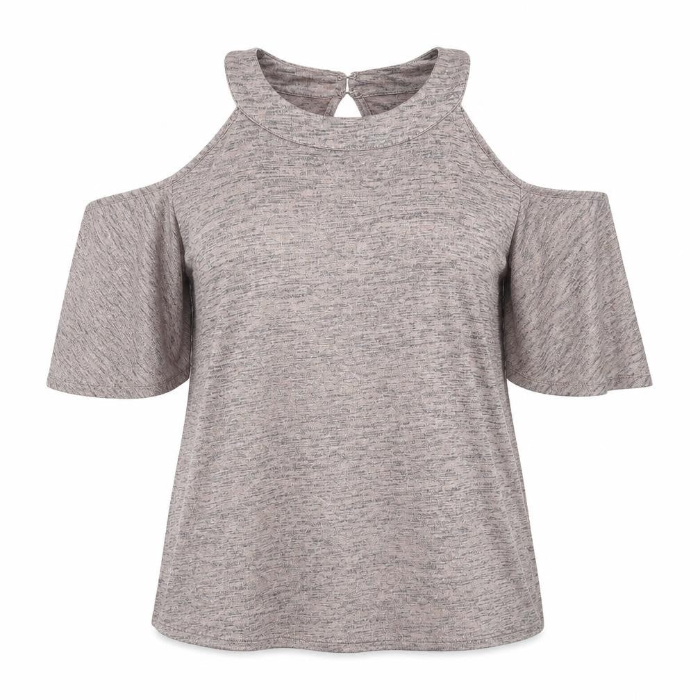 Warehouse Women's Brown Cold Shoulder T-Shirt Size 14