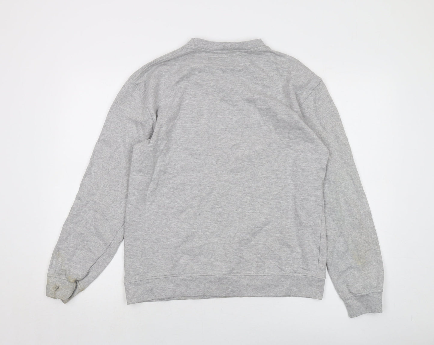 Henleys Mens Grey Cotton Pullover Sweatshirt Size S