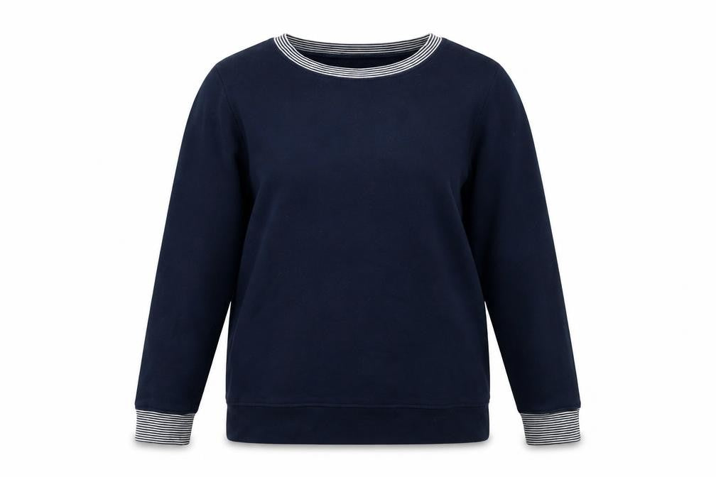 Lands' End Womens Blue Cotton Pullover Sweatshirt Size S Pullover